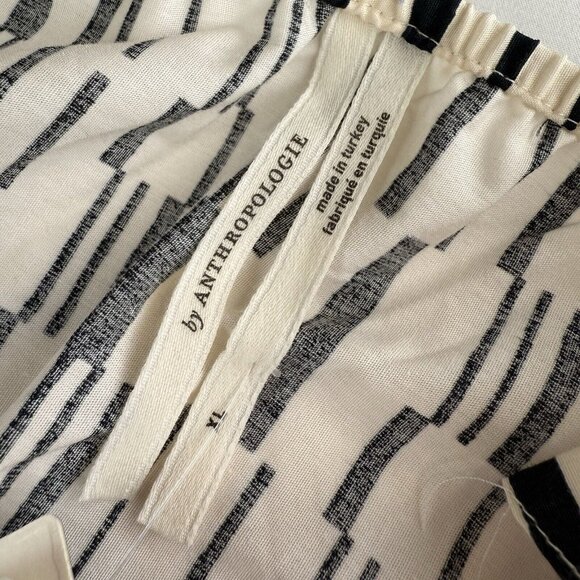 Anthropologie Somerset Maxi Dress Poplin Halter Edition Women’s XL Ivory Black - Picture 11 of 14
